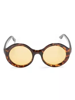 Lapima солнцезащитные очки Carolinax в круглой оправе, коричневый
