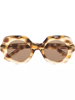 Lapima солнцезащитные очки Paula в массивной оправе, нейтральный цвет