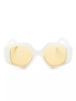 Lapima солнцезащитные очки Stella в массивной оправе, белый