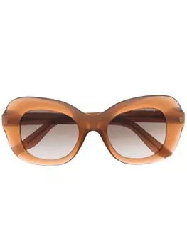 Lapima солнцезащитные очки в массивной оправе, коричневый