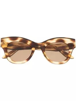 Lapima солнцезащитные очки в оправе черепаховой расцветки, коричневый