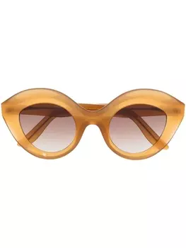 Lapima солнцезащитные очки в оправе 'кошачий глаз', коричневый