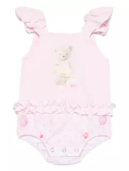 Lapin House боди с графичным принтом, розовый