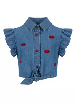 Lapin House джинсовая рубашка, синий