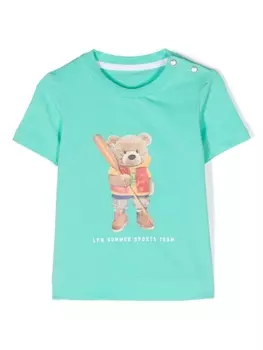 Lapin House футболка из джерси с графичным принтом, зеленый