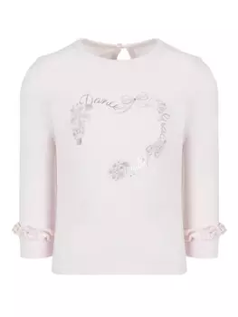 Lapin House футболка с длинными рукавами и принтом, розовый