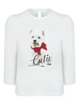 Lapin House футболка с графичным принтом, белый