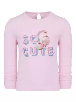 Lapin House футболка с надписью, розовый