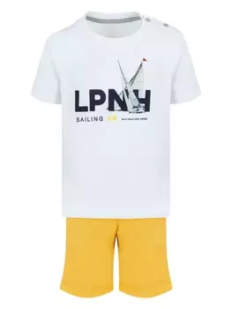 Lapin House комплект из футболки и шортов с логотипом, белый