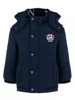 Lapin House куртка на пуговицах с нашивкой-логотипом, синий