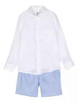 Lapin House льняной комплект из топа и шортов, белый