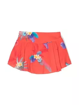 Lapin House многослойная расклешенная юбка, красный