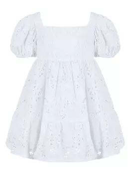 Lapin House платье с английской вышивкой, белый