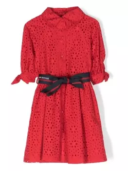 Lapin House платье с английской вышивкой, красный