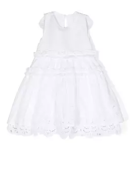 Lapin House платье с английской вышивкой, белый