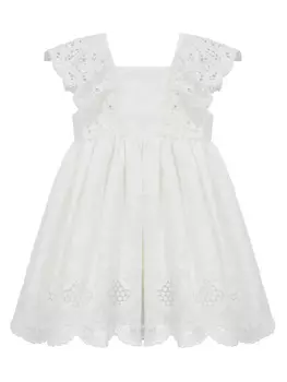Lapin House платье с бантом, белый