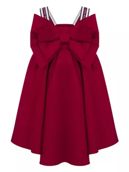 Lapin House платье с бантом, красный
