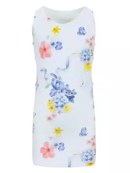 Lapin House платье с цветочным принтом, белый