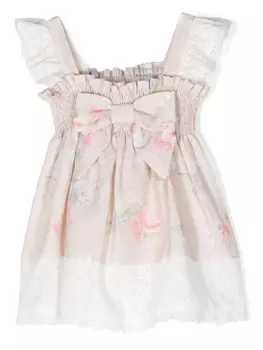 Lapin House платье с графичным принтом, нейтральный цвет