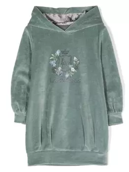 Lapin House платье с капюшоном, зеленый