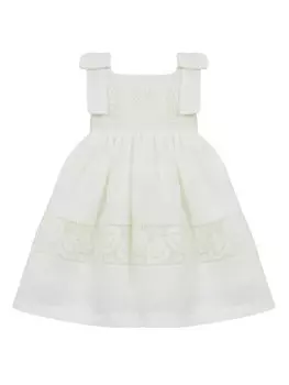 Lapin House платье с кружевом, белый