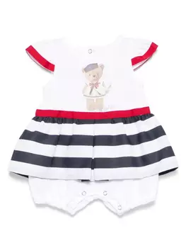 Lapin House платье с принтом, белый