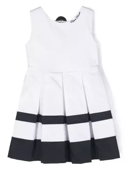 Lapin House платье с вышитым логотипом, белый