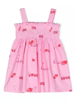 Lapin House платье со сборками, розовый