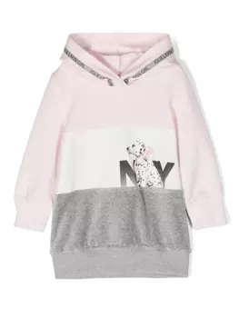 Lapin House платье-толстовка в стиле колор-блок, розовый