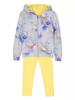 Lapin House спортивный костюм с цветочным принтом, серый