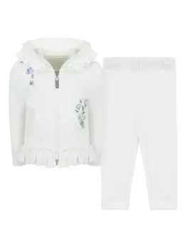 Lapin House спортивный костюм с цветочным принтом, белый