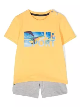 Lapin House спортивный костюм с графичным принтом, желтый