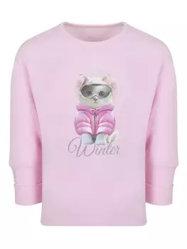 Lapin House толстовка с графичным принтом, розовый