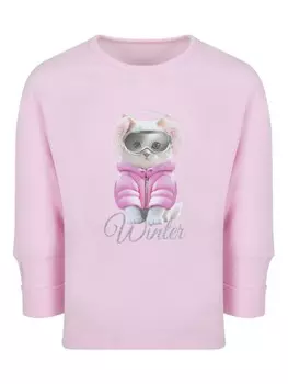 Lapin House толстовка с графичным принтом, розовый