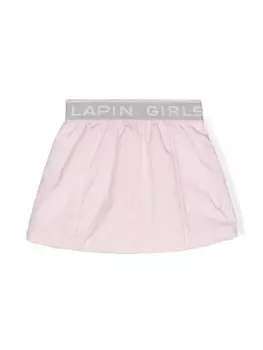 Lapin House юбка с логотипом на поясе, розовый