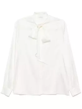 Lardini атласная рубашка, белый