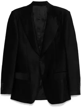 Lardini бархатный блейзер, черный