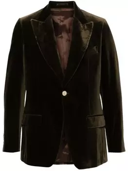 Lardini бархатный блейзер, зеленый