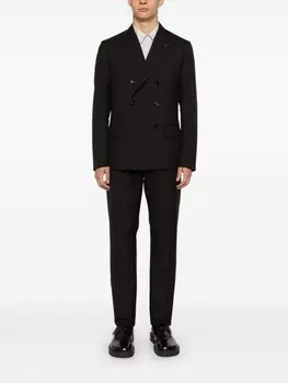 Lardini блейзер с логотипом-клипсой, коричневый