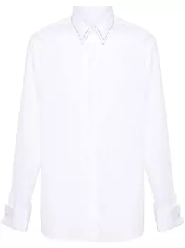 Lardini декорированная рубашка, белый