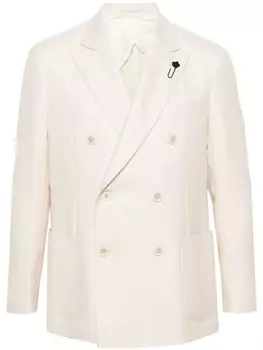 Lardini двубортный пиджак, белый