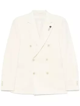 Lardini двубортный пиджак, белый