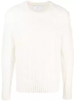 Lardini джемпер фактурной вязки, нейтральный цвет