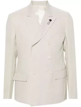 Lardini фактурный пиджак, нейтральный цвет