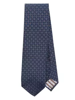 Lardini галстук с геометричным узором, синий