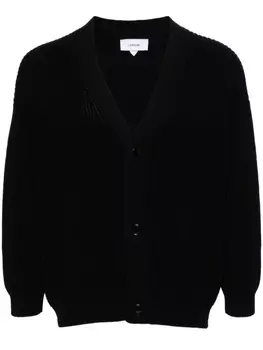 Lardini кардиган с V-образным вырезом, черный