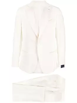 Lardini костюм-двойка с однобортным пиджаком, нейтральный цвет