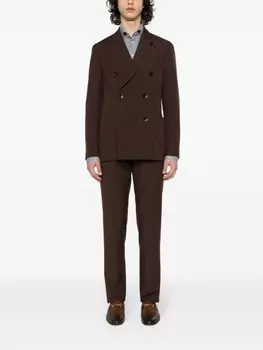 Lardini костюм с двубортным пиджаком, коричневый