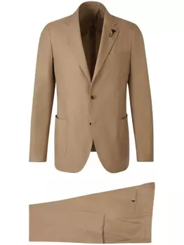 Lardini костюм с однобортным пиджаком, коричневый