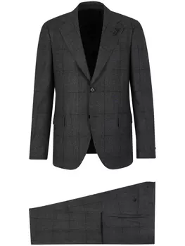 Lardini костюм в клетку, серый